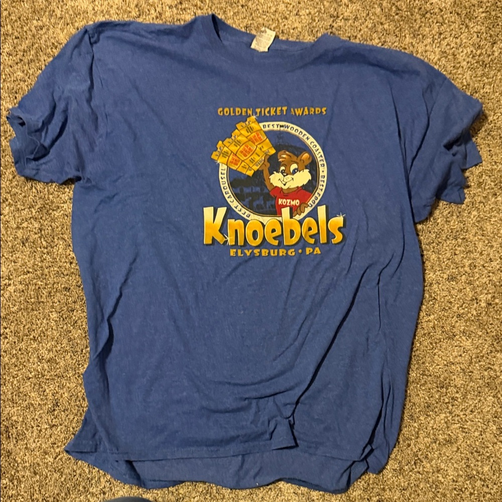 Blue Knoebels Golden Ticket Awards Fruit of the Loom Graphic T-Shirt